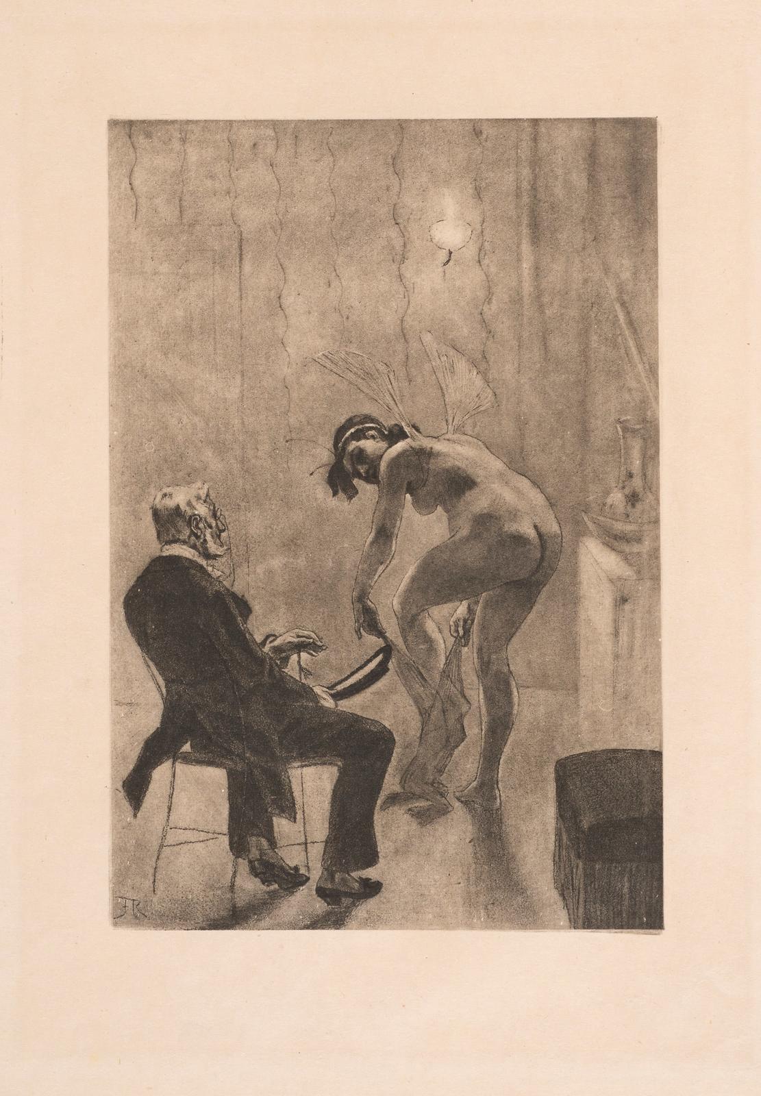 Woman Putting on a Costume