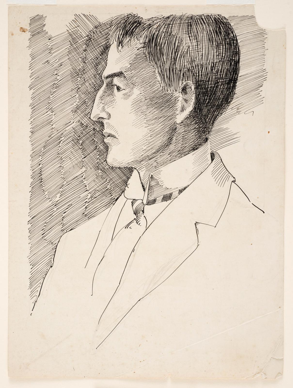Self portrait in profile