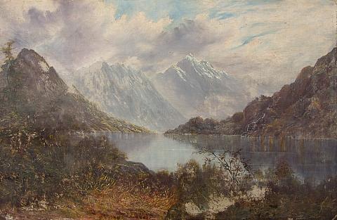 A New Zealand Lake with the Remarkables in the Distance