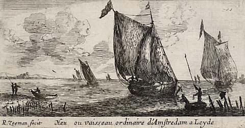 Heu au vaisseau ordinaire d'Amstredam a Leyde (Ordinary vessel from Amsterdam to Leydon)