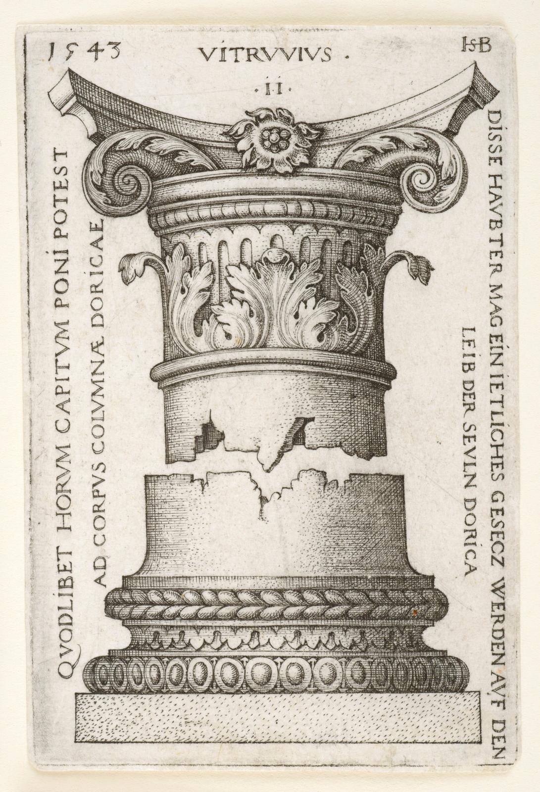 Capital and base of a column (Vitruvius II)