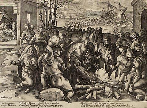 Saint Paul bitten by a viper