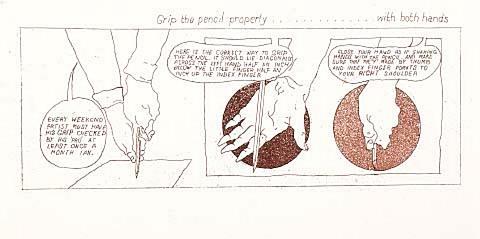 Grip the pencil properly