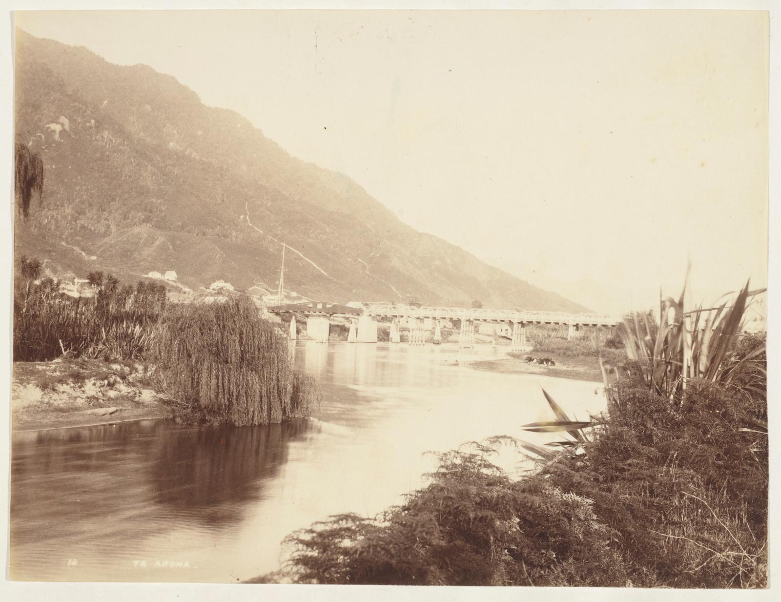 The Waihou River railway bridge at Te Aroha