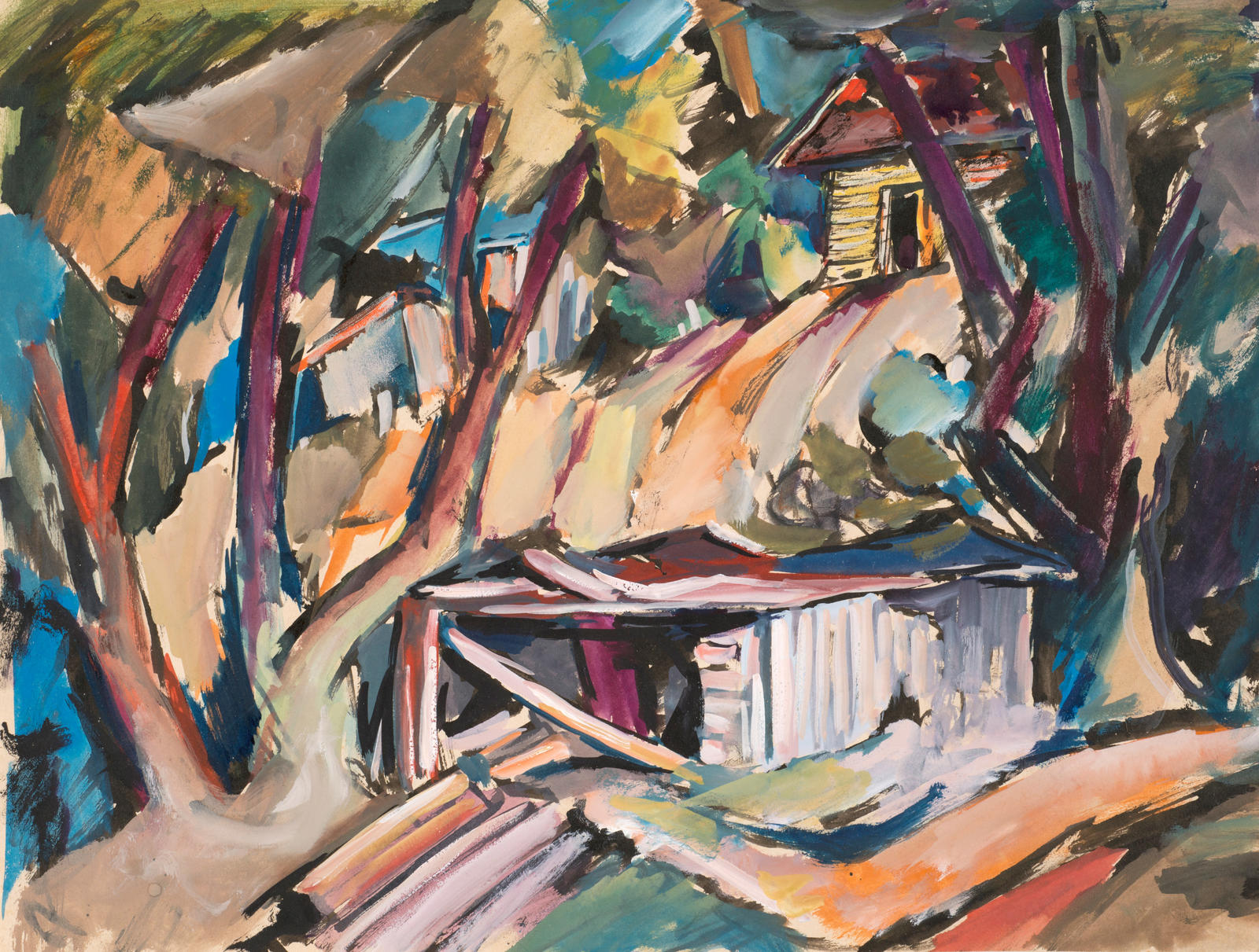 Buildings in a landscape