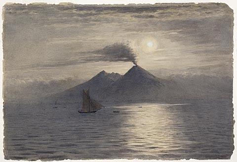 Vesuvius by moonlight