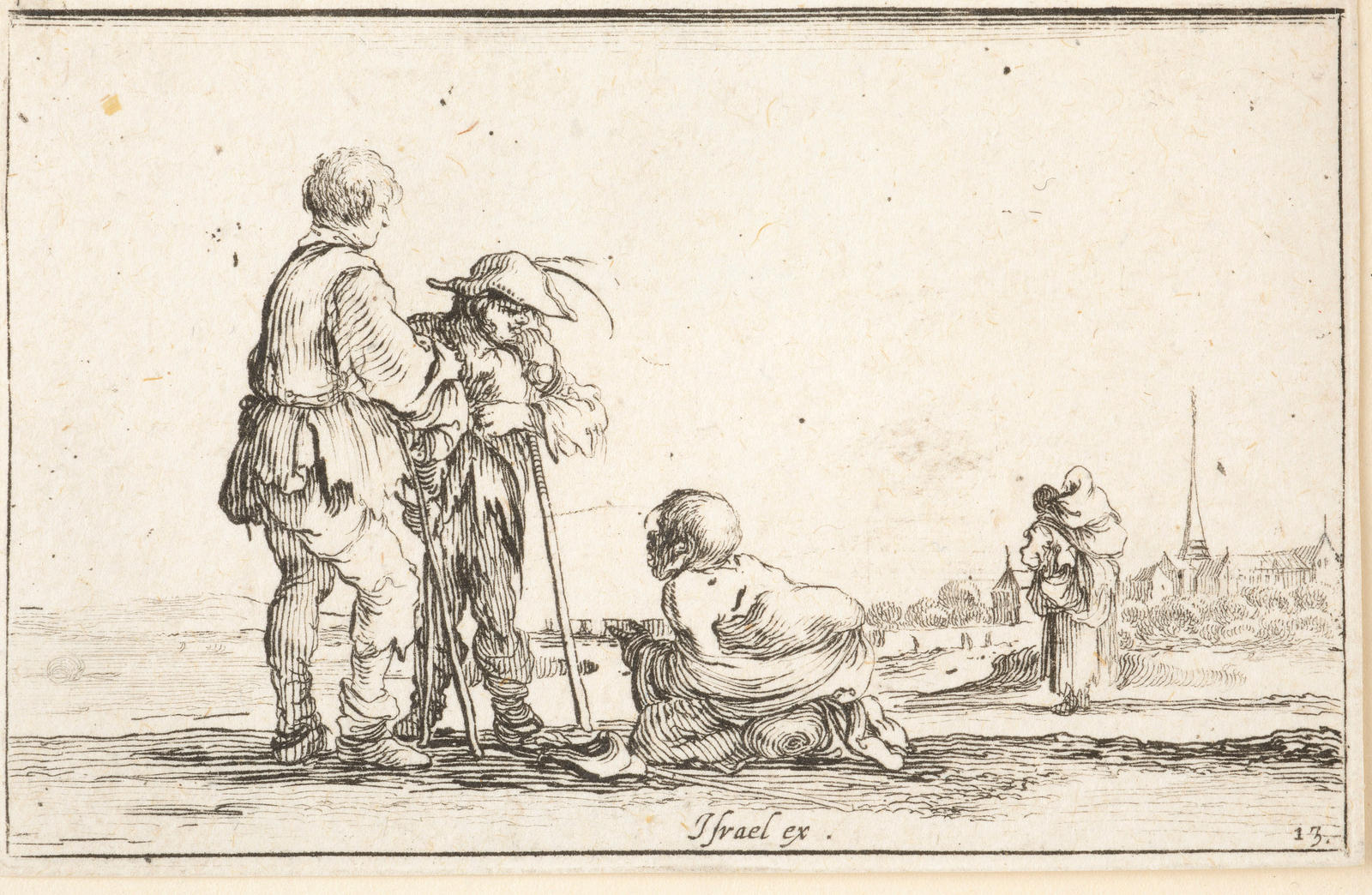 Untitled: two poor men and a beggar
