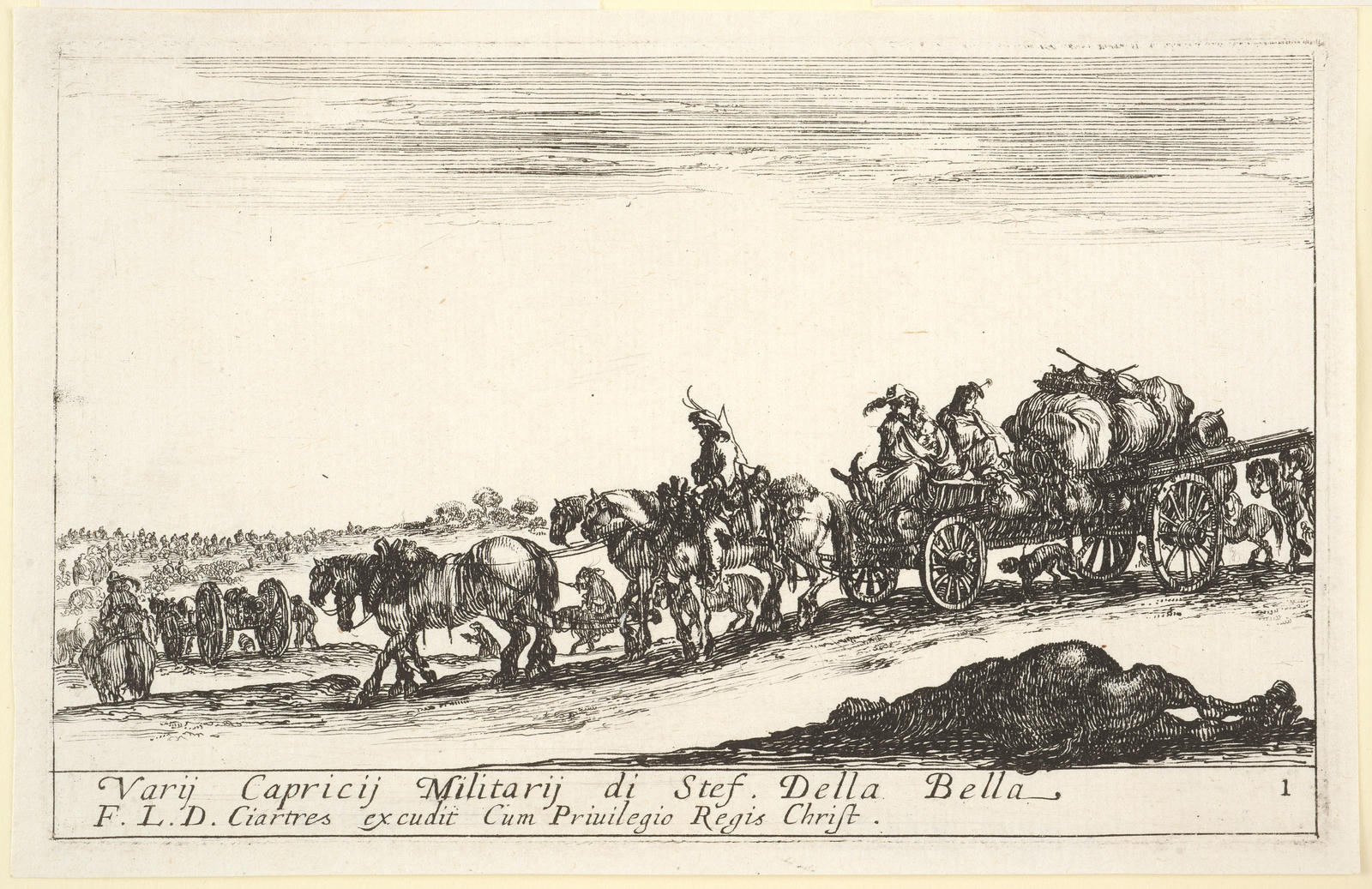 Marche de bagages d'une armee