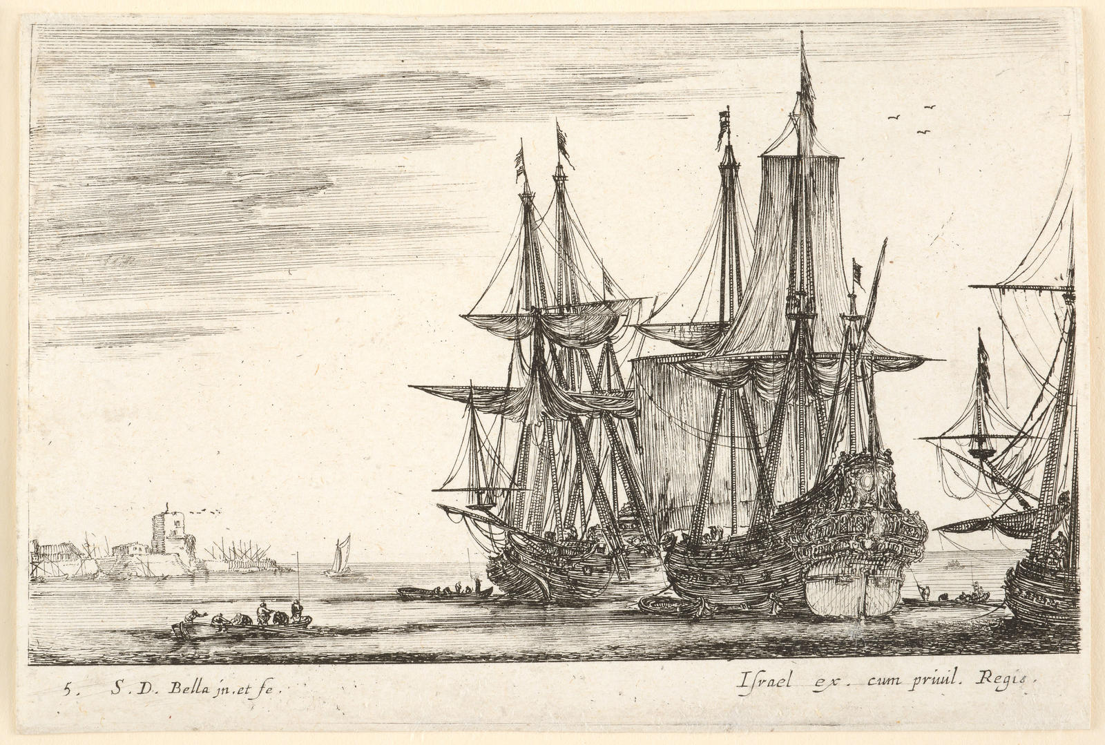 Deux vaisseaux qui mettent a la voile; ...