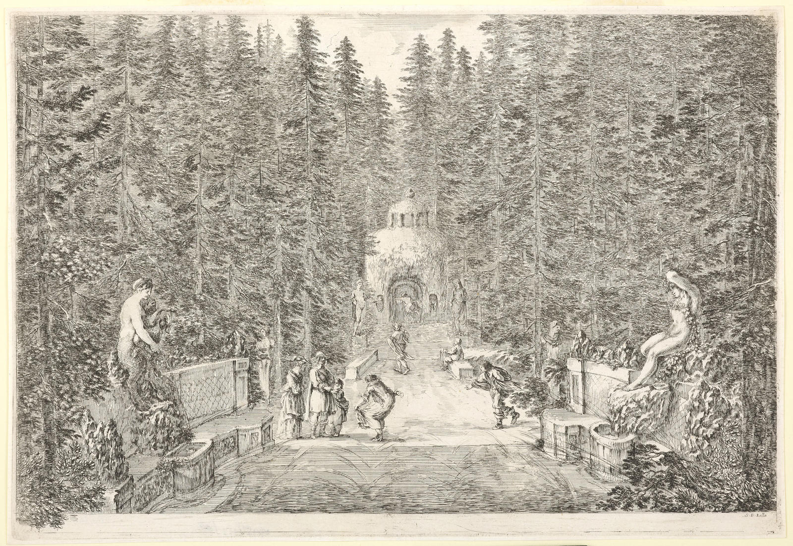 Jets of Water Spurting out of the Ground in a Pine Wood (Les jets d'eau sortant de terre. Dans un bosquet de pins, ...)