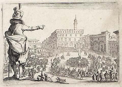 Une fete sur la place de la Siguoria, de Florence
