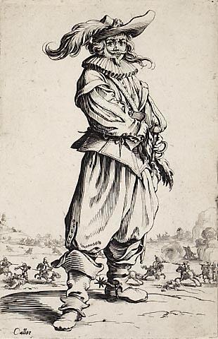 Le guerrier au chapeau orne d'une grande plume