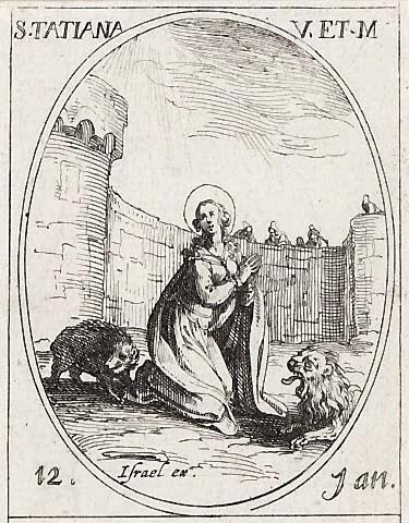 Saint Tatienne, vierge et martvre. Saint Tatiana