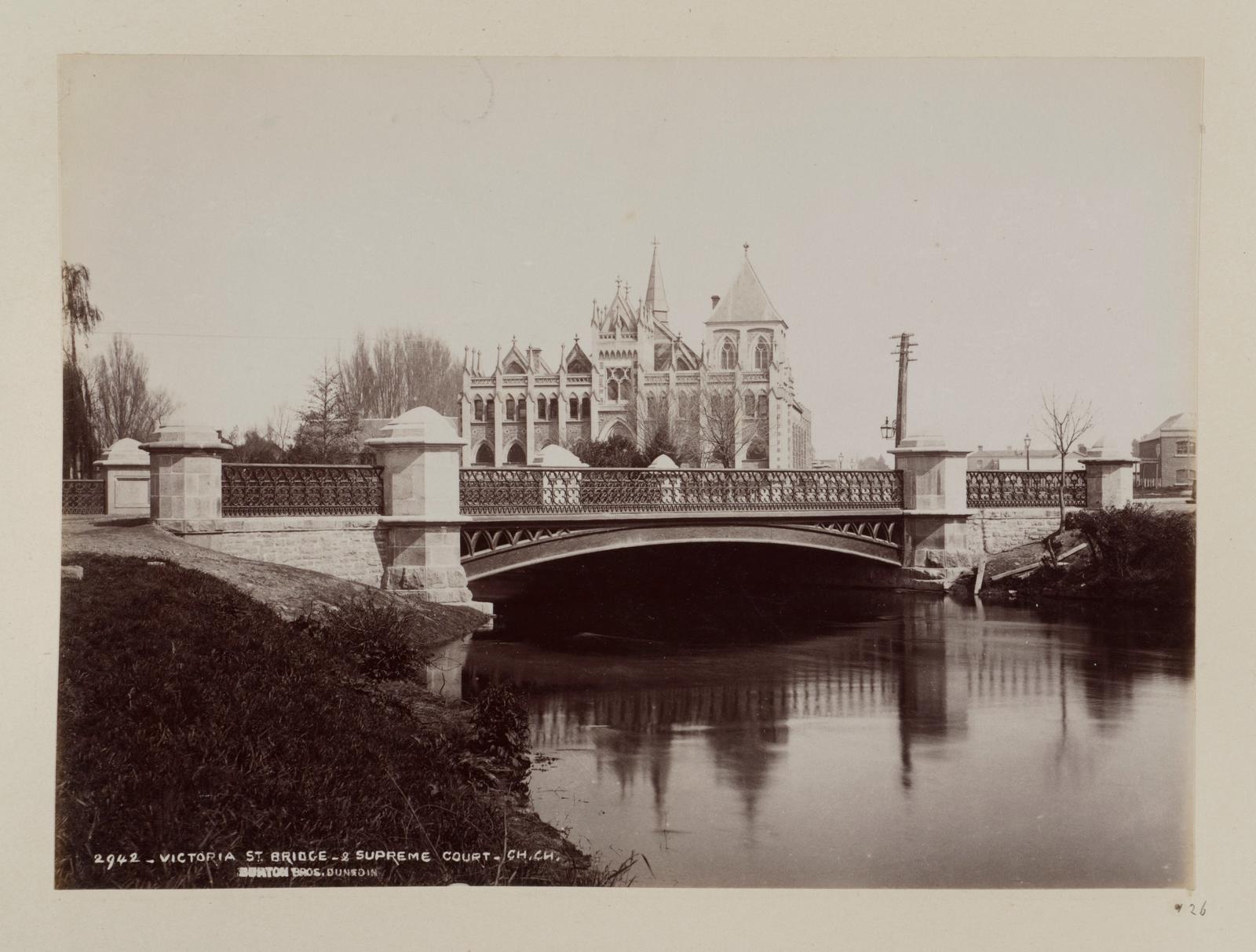 Victoria Street Bridge and Supreme Court, Christchurch