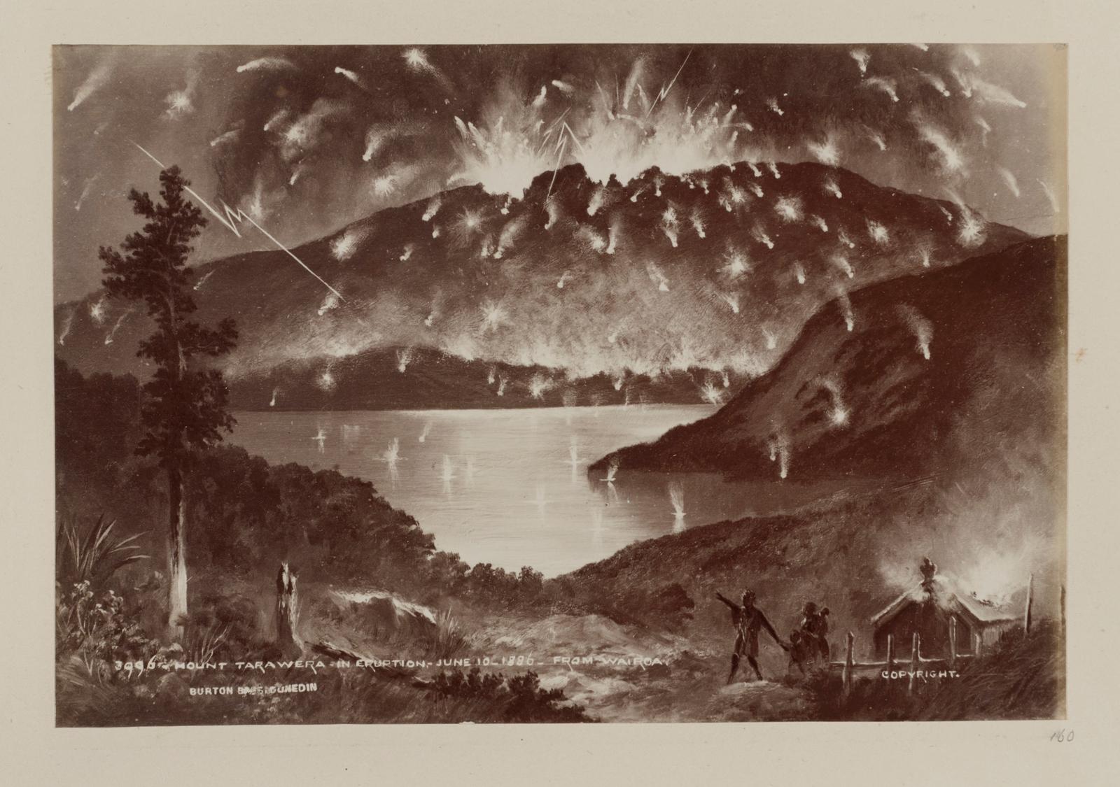 Mount Tarawera in Eruption, June 10, 1886, from Wairoa