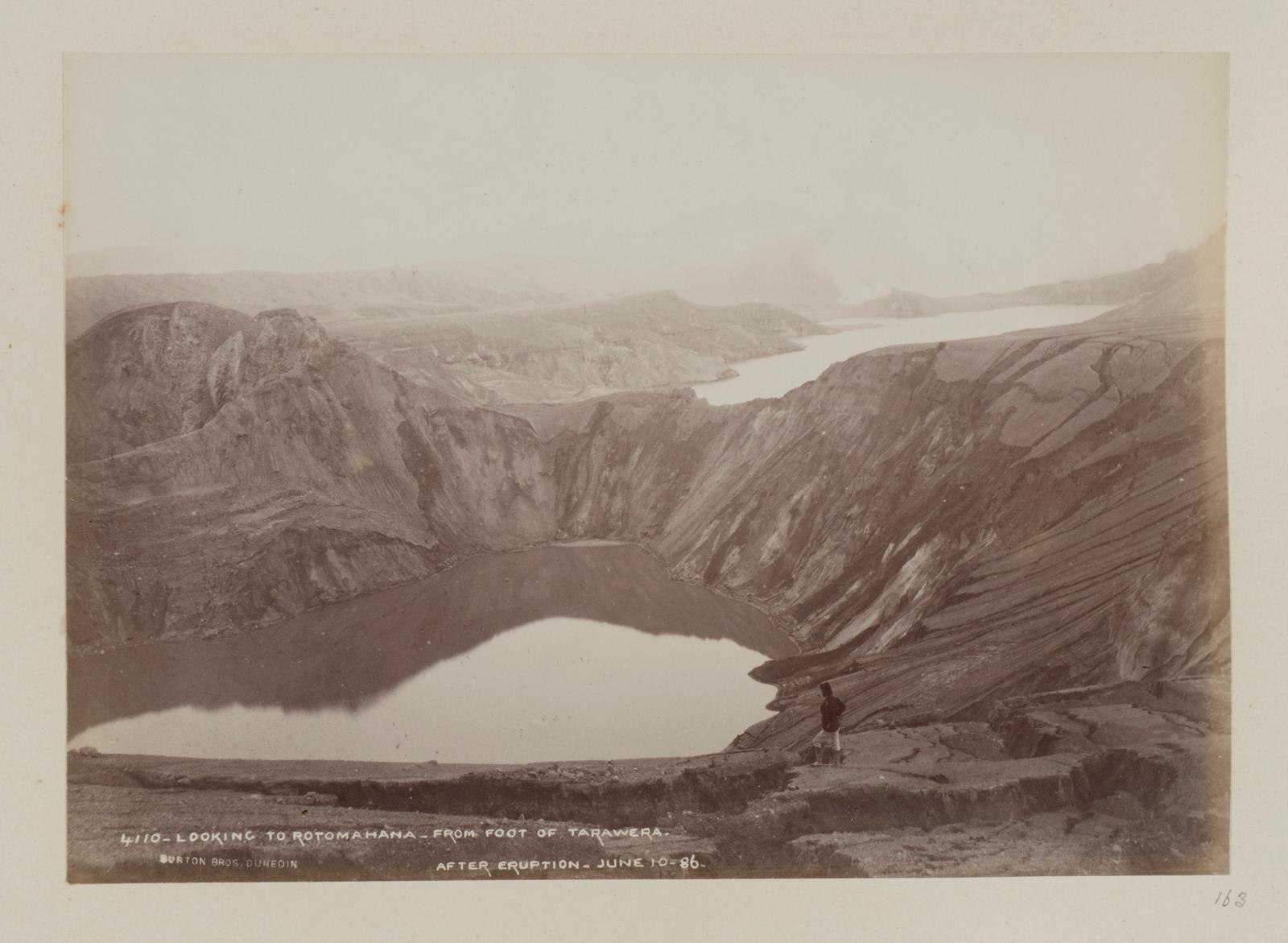 Looking to Rotomahana from foot of Tarawera, after Eruption, June 10, 1886