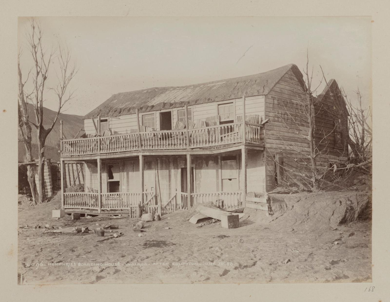 Humphries Boarding House, Wairoa, after Eruption, June 10, 1886