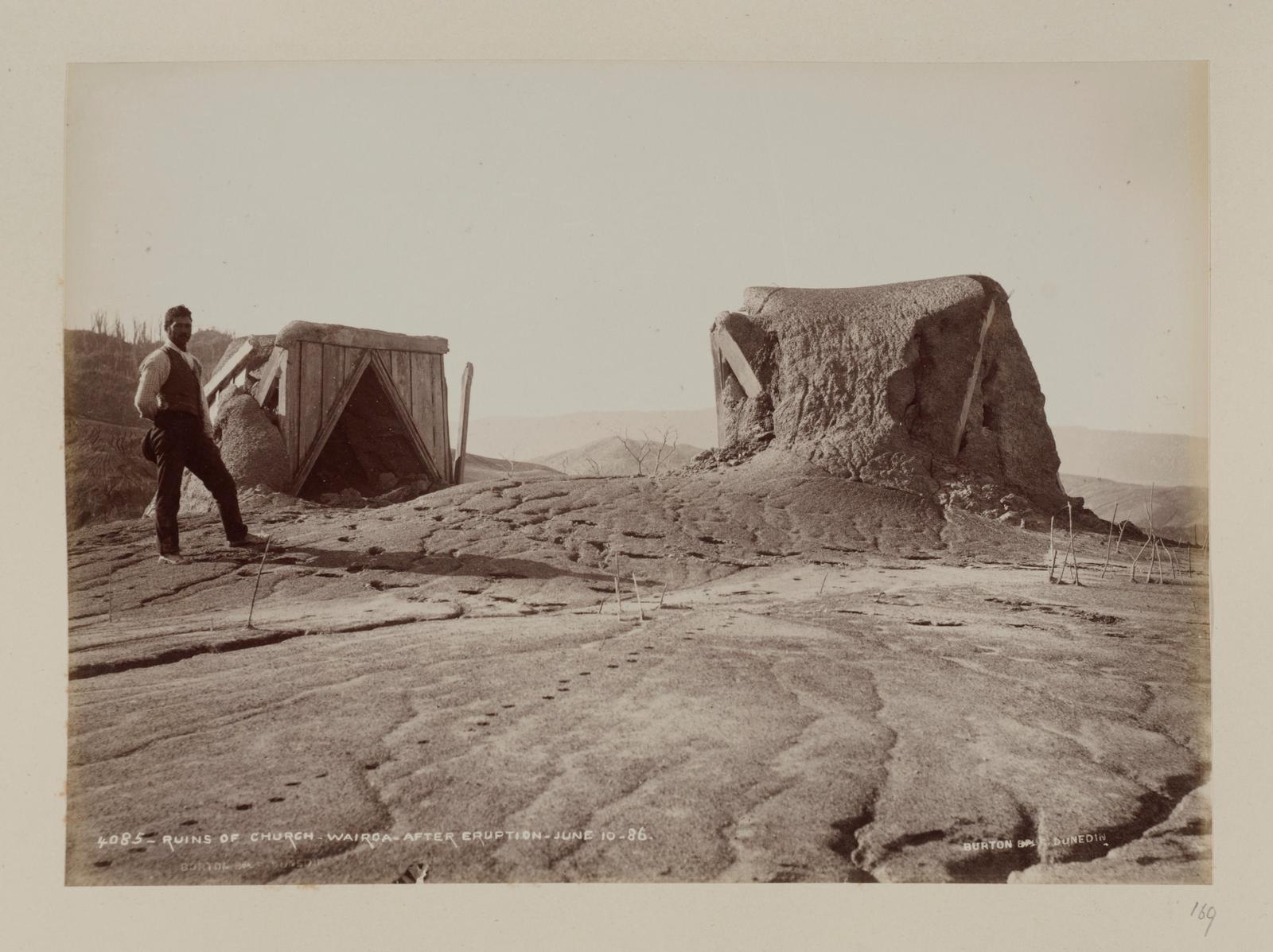 Ruins of Church, Wairoa, after Eruption, June 10, 1886