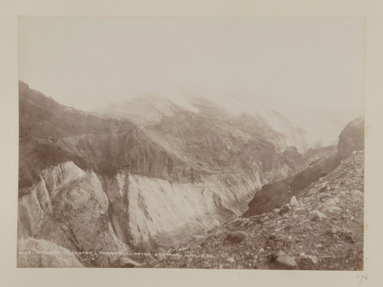 Interior of Crater, Tarawera, after Eruption, June 10, 1886
