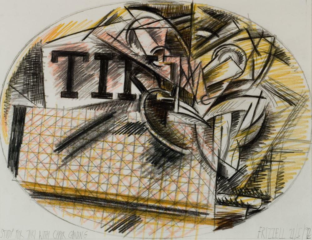 Study For Tiki With Chair Caning