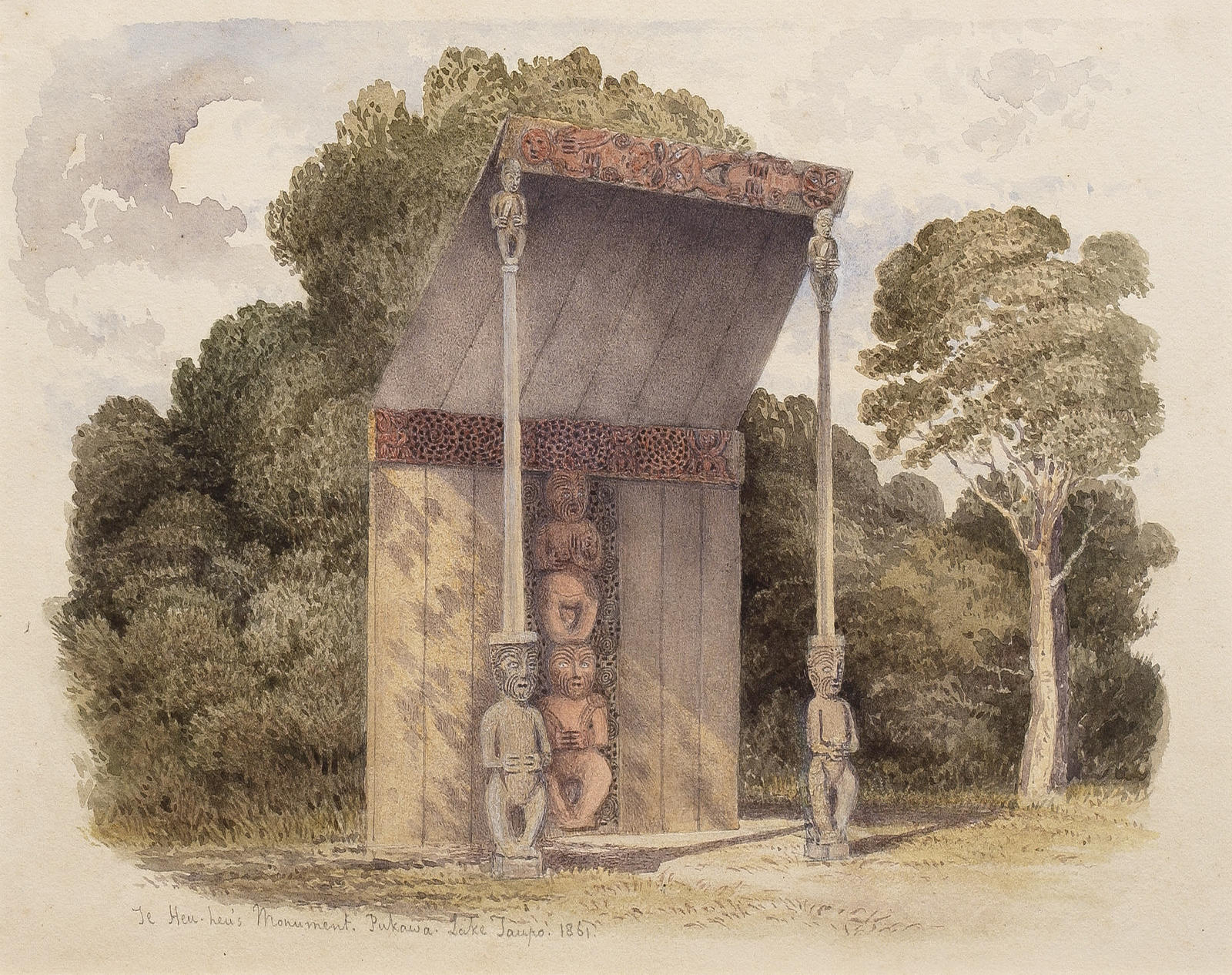 Te Heuheu's Monument. Pukawa. Lake Taupo