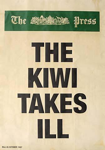 The Press THE KIWI TAKES ILL Monday 26 OCTOBER 1987