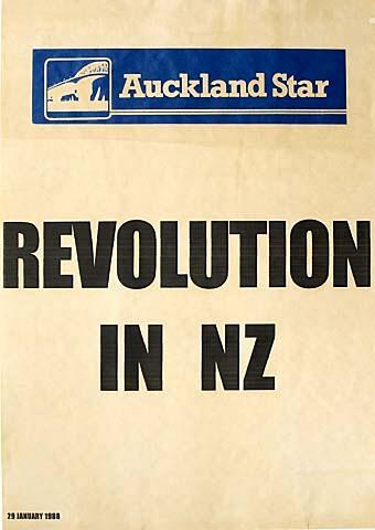 Auckland Star REVOLUTION IN NZ Friday 29 JANUARY 1988