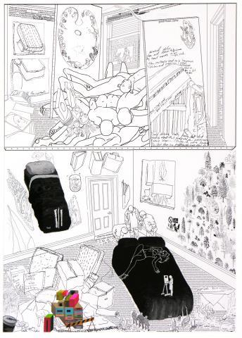 2 Black Beds