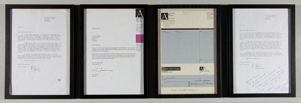 Untitled Letter 1998 (Artspace) Untitled Letter 2 1998 (Auckland Art Gallery)