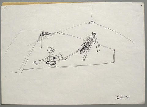 Working drawing for "No Sun, No Rain, No Radiation"