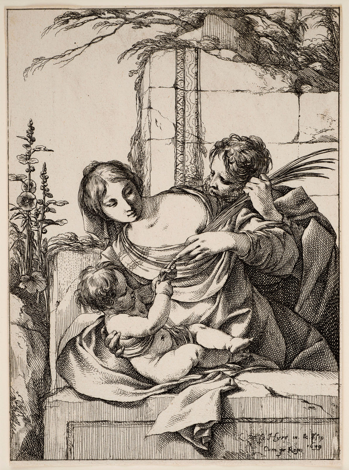 The Holy Family with a palm branch
