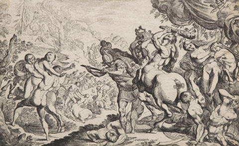 The battle between the Centaurs and the Lapiths