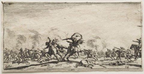 Cavalry combat with pistols