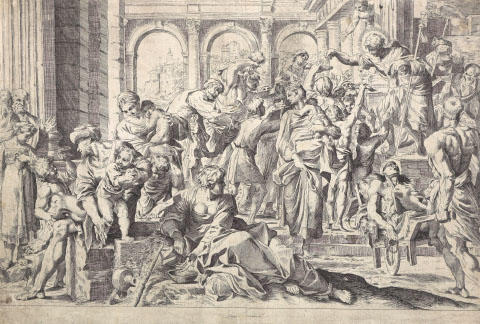 Saint Roch distributing alms