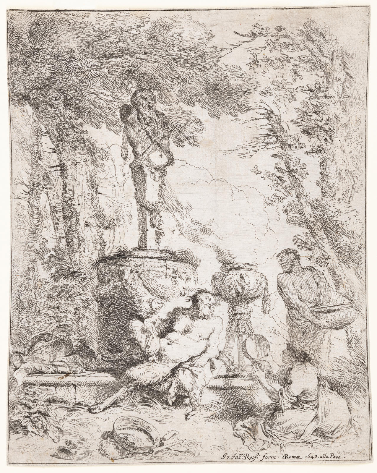 Bacchanal before a herm of Priapus