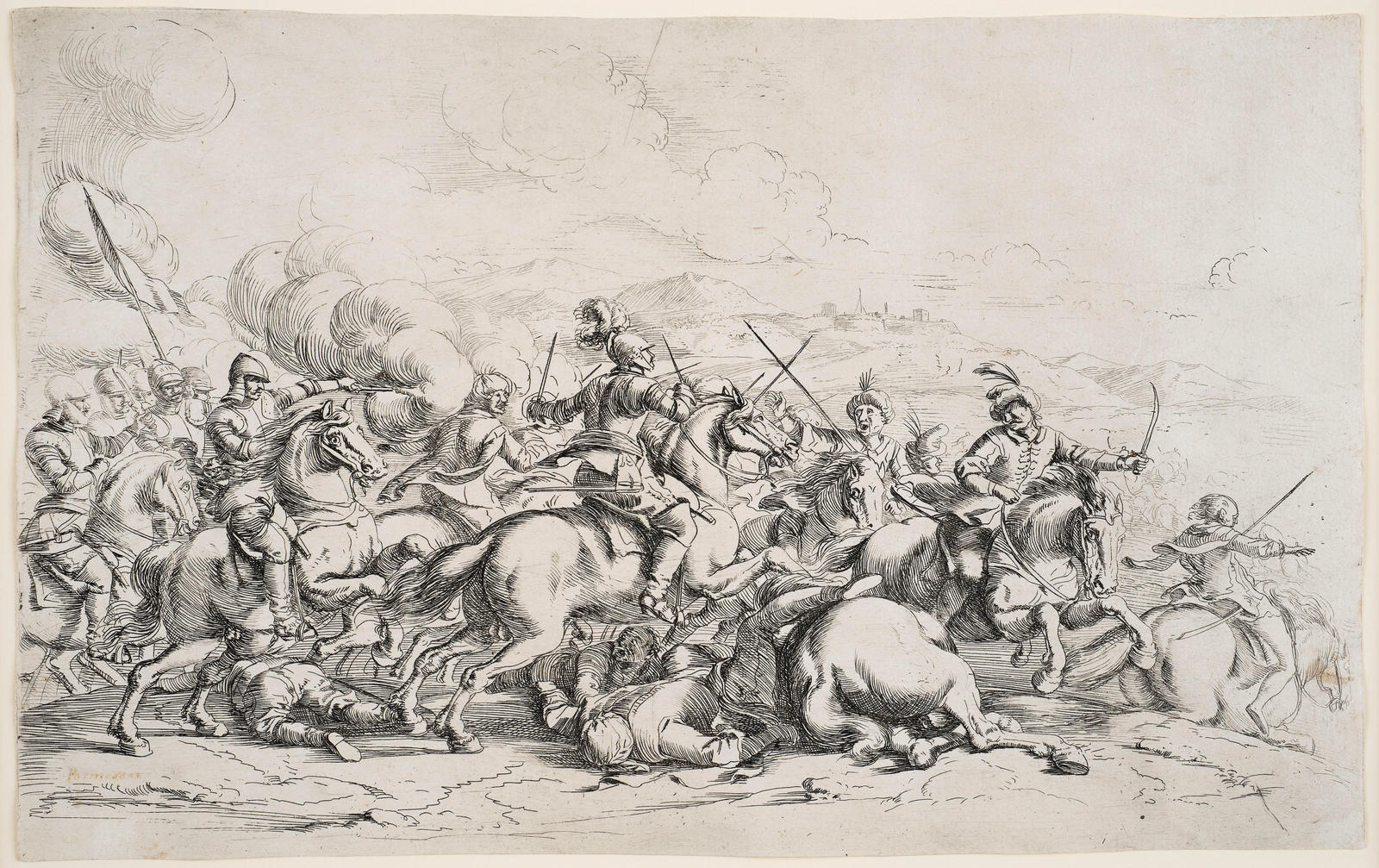A battle between Christians and Turks