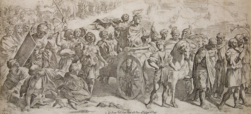 The triumphal procession of a Roman Emperor