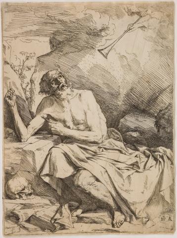 Saint Jerome hearing the trumpet of the Last Judgment