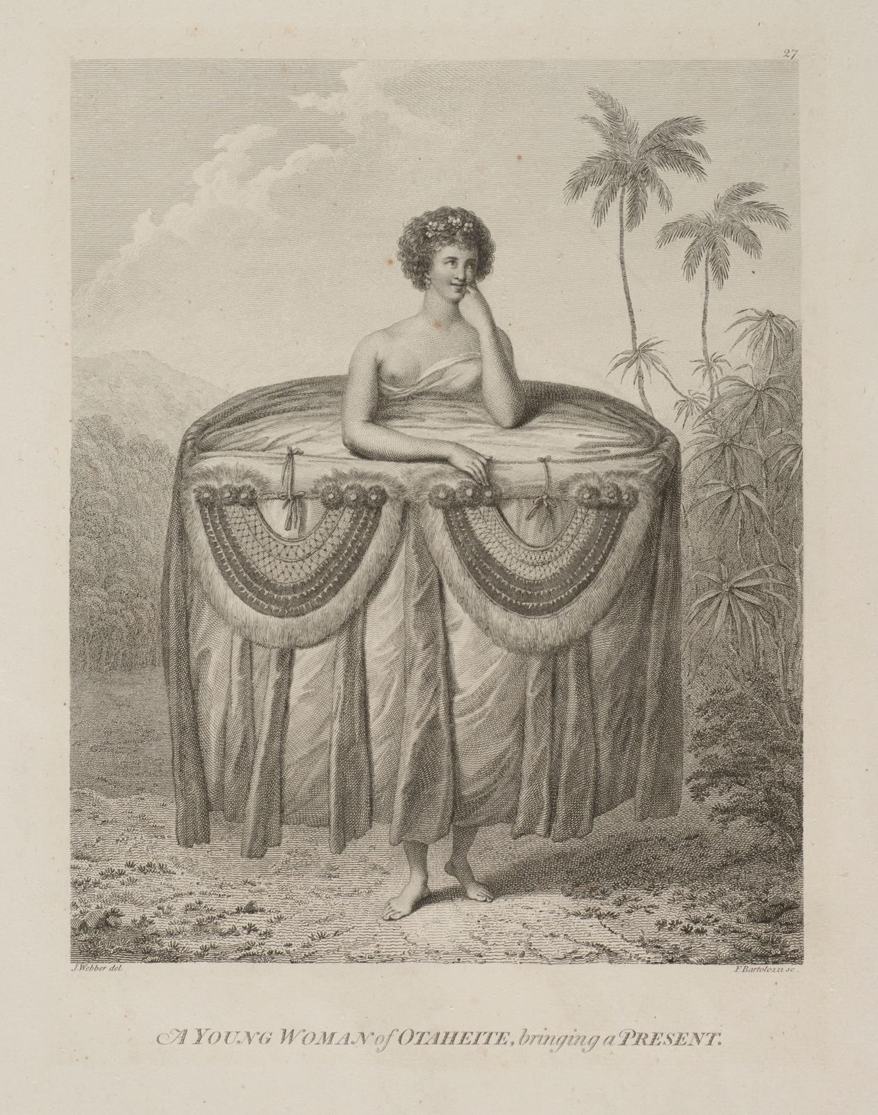 A Young Woman of Otaheite, bringing a Present