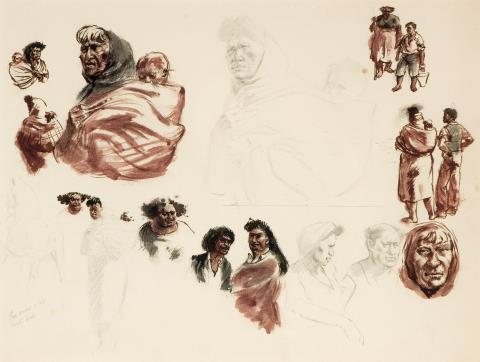 Maori Studies (blue denims, white horse)