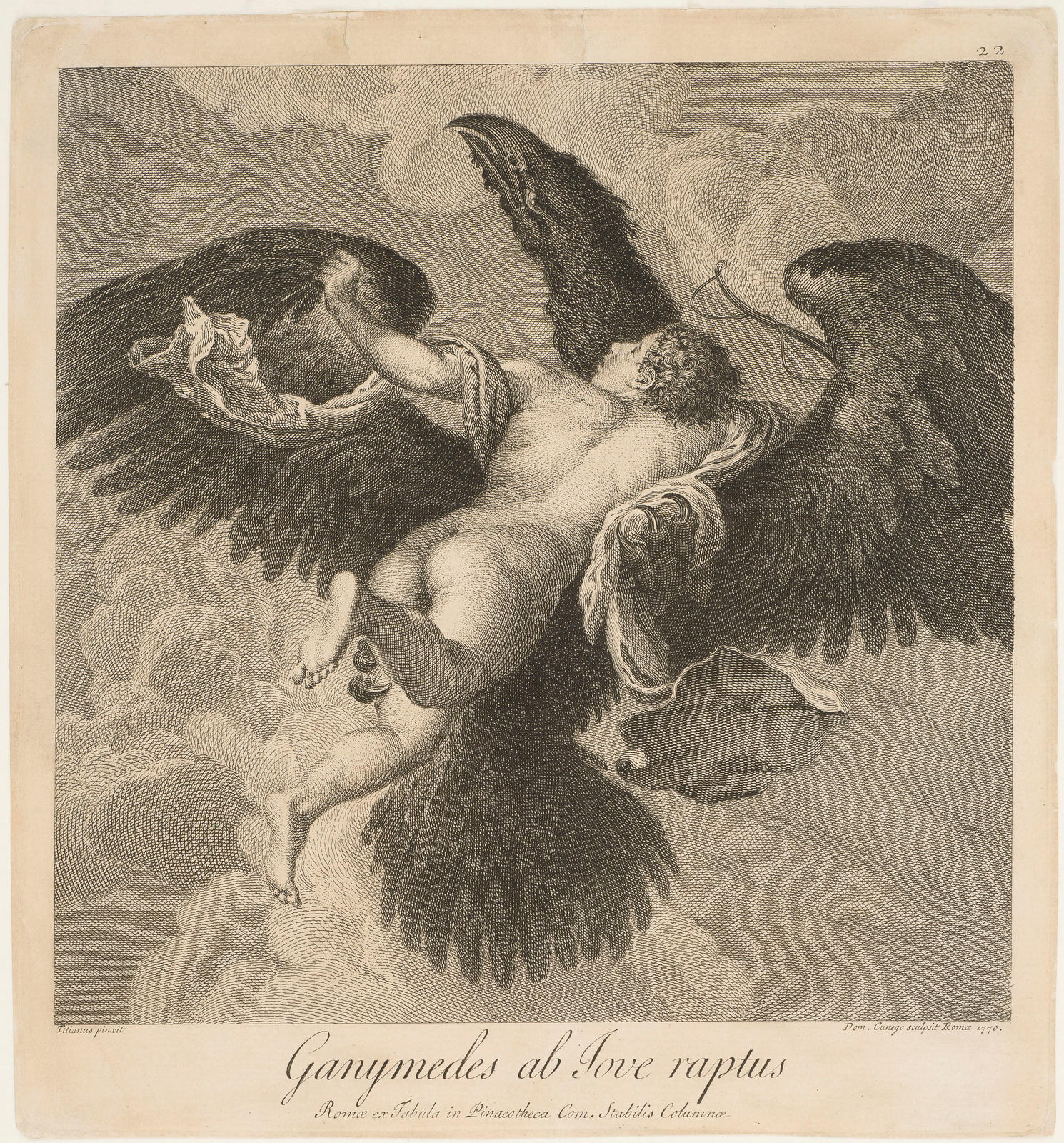 Ganymede abducted by Jupiter