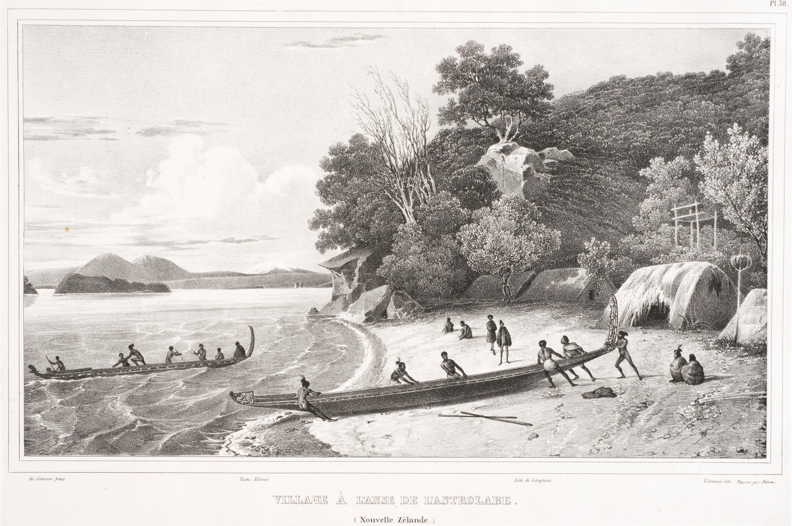 Village à l'anse de l'Astrolabe (Nouvelle Zélande)