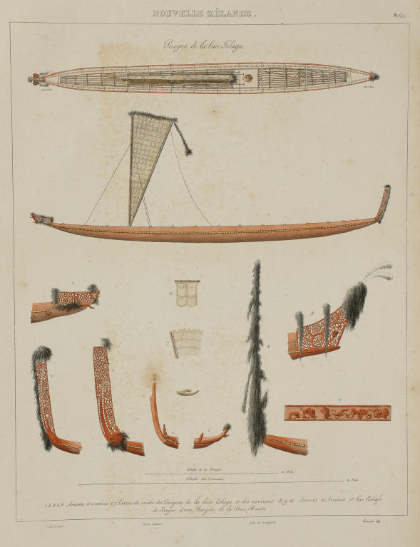 Nouvelle Zélande. Pirogue de la baie Tolaga