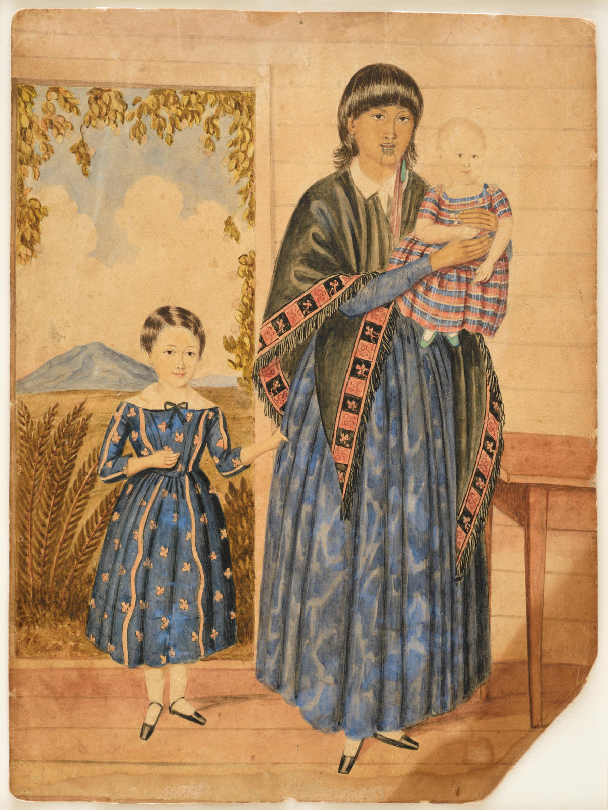Rakapa Ngawai with her sons Eru and William