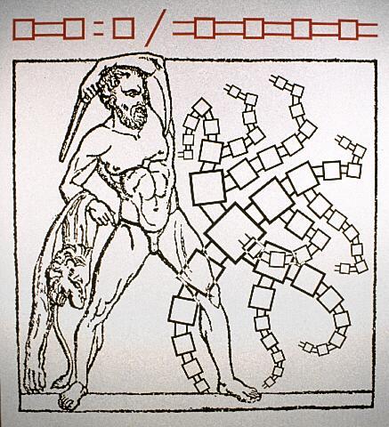 (Detail) A Person Looks At A work of Art/ someone looks at something ... (Hercules man)
