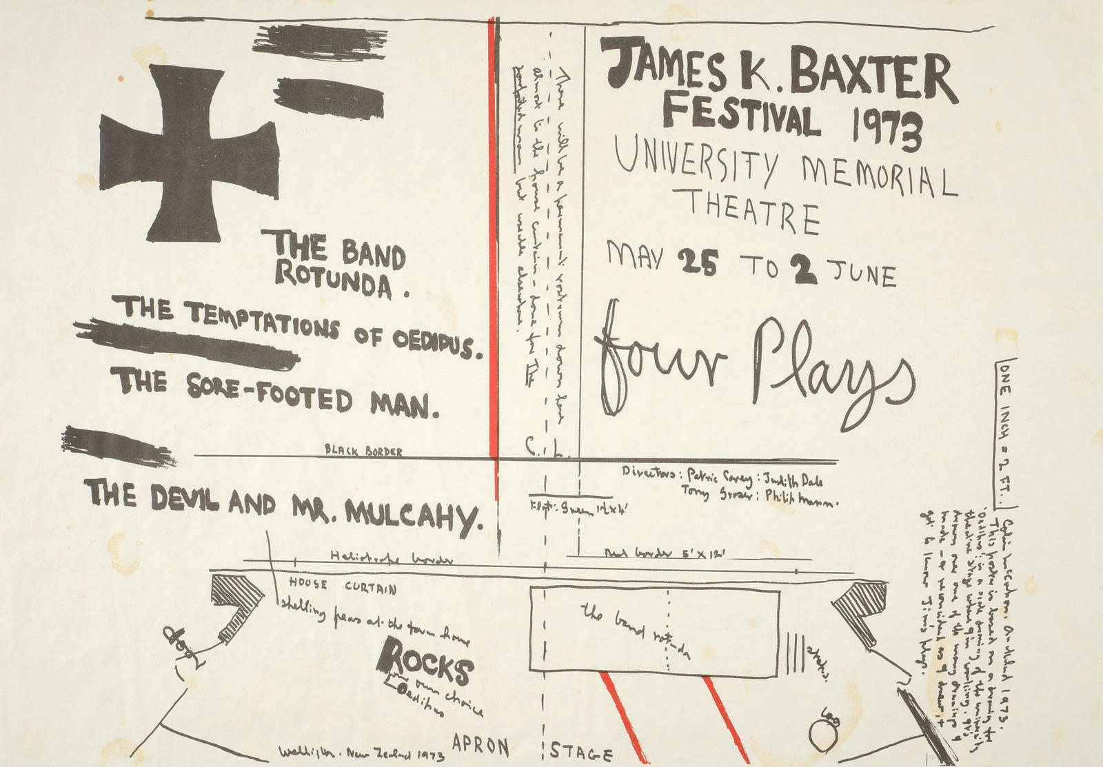 Poster for James K Baxter Festival
