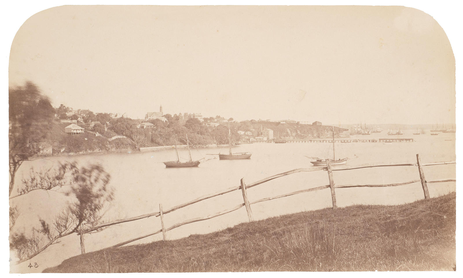 Auckland, from Parnell, looking up the harbour