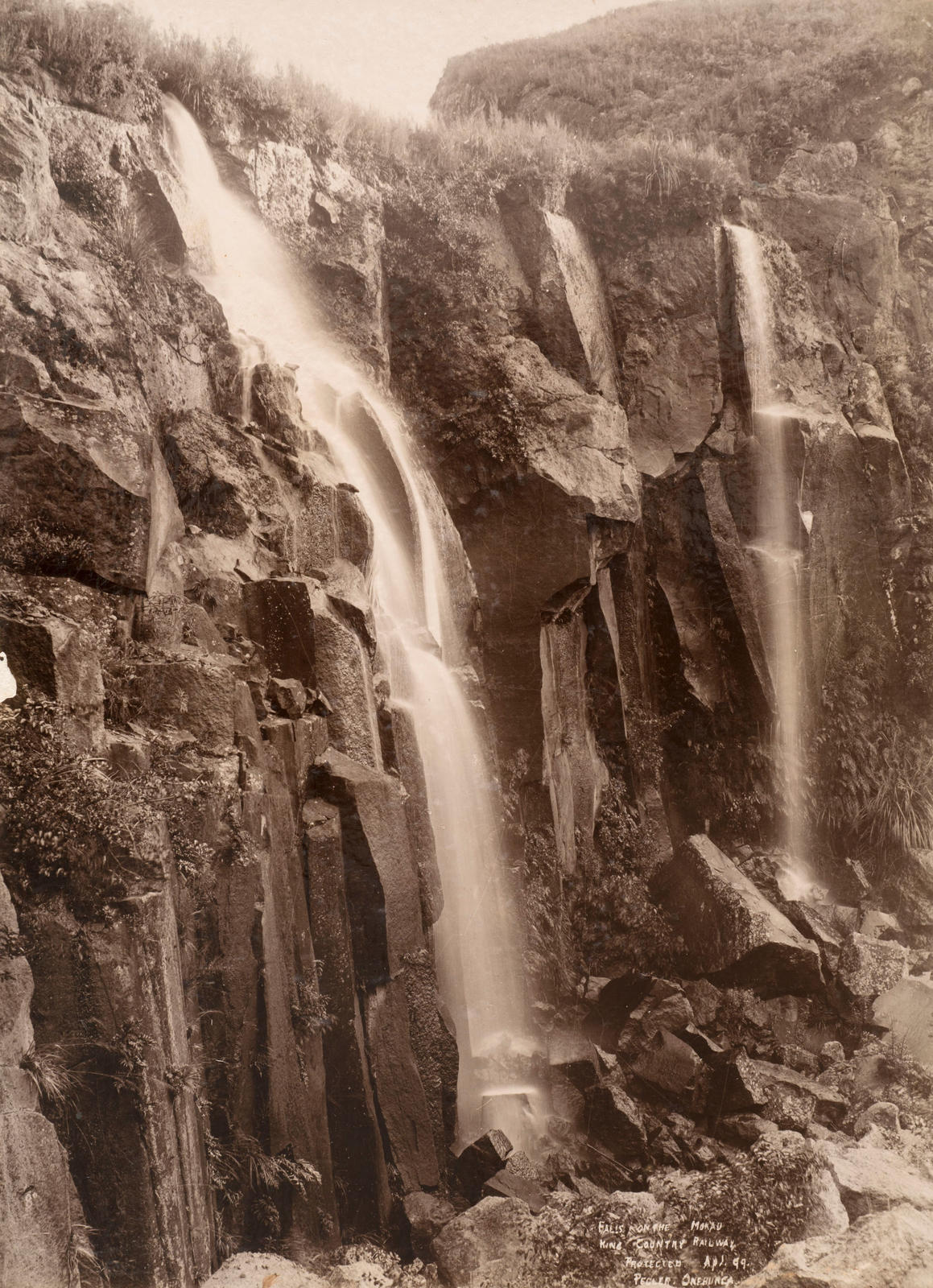 Falls on the Mokau, King Country Railway