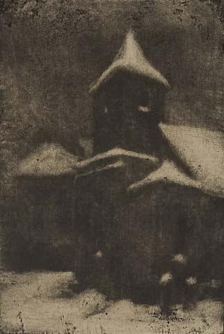 Untitled (Snow covered church)