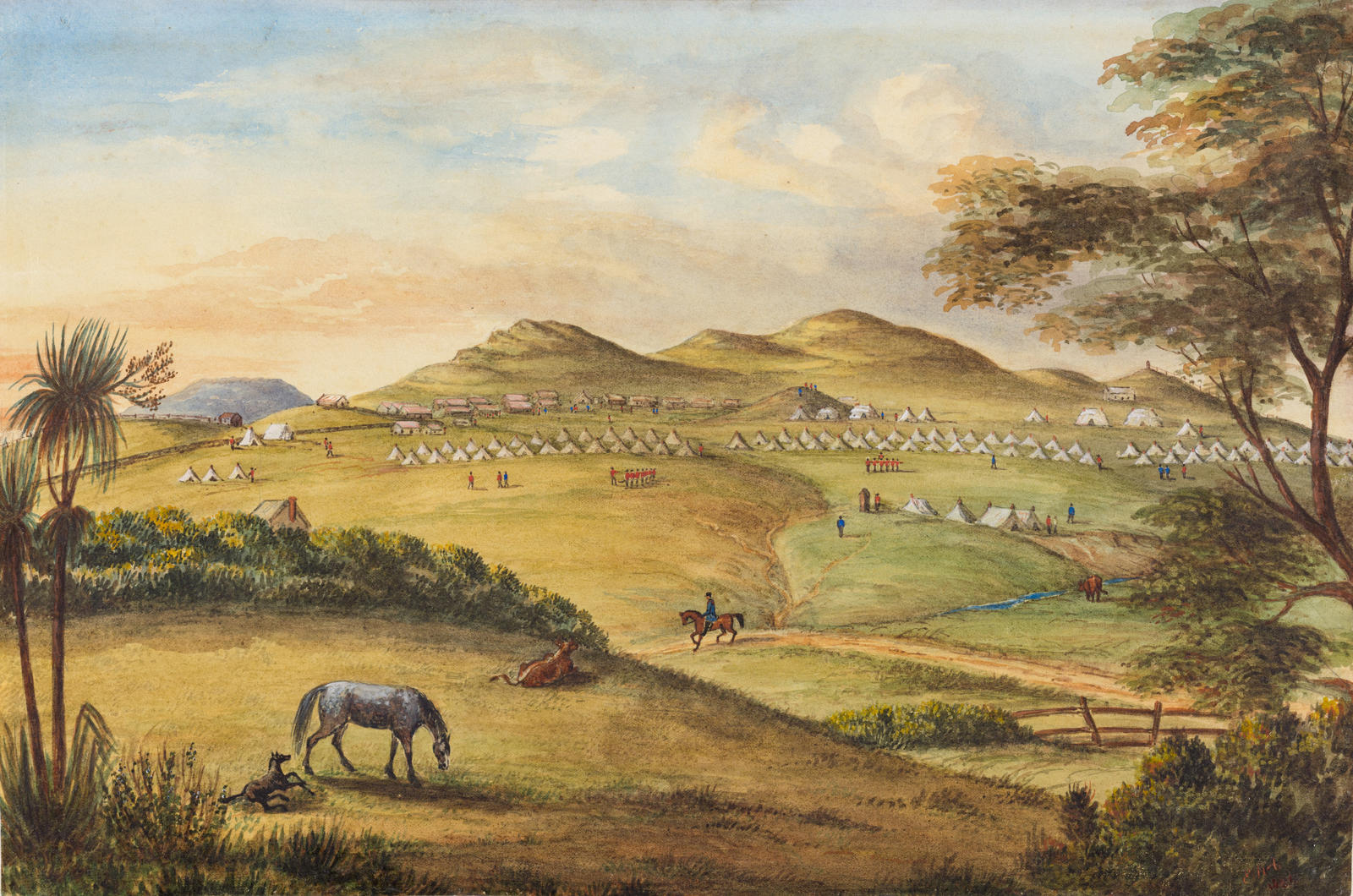 Military encampment at Mount Richmond